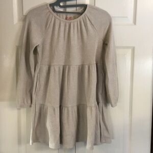 Cat & Jack Girls' Cream Tiered Dress